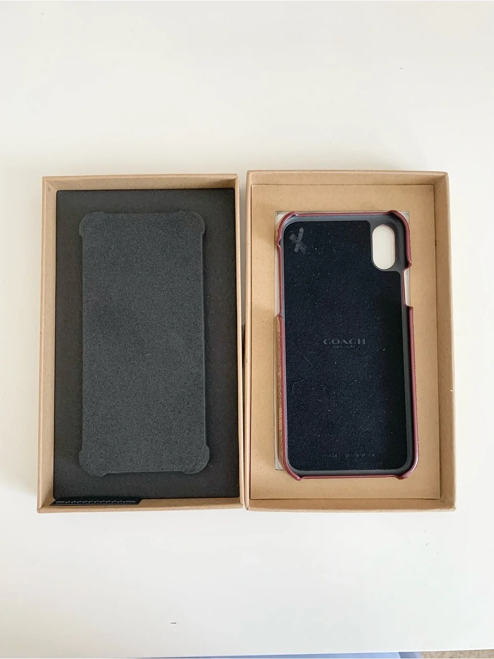 NEW Coach Brown Monogram Rose Flower Iphone X/XS Protective Case